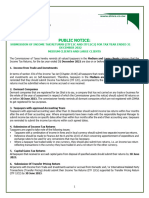 Public Notice 35 of 2023 Income Tax Returns ITF 12C and ITF 12C2 For Tax Year Ended 31st December 2022 Due 30 June For MCO and LCO Taxpayers