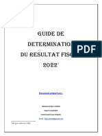 TABLEAU DE DETERMINATION DU RESULTAT FISCAL 2022 Selon LF 2023