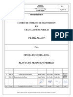 CAMBIO DE CORREAS DE TRANSMISIÓN EN CHANCADOR DE PEBBLES (49763) Rev.0