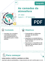 As Camadas Da Atmosfera: 6º ANO Aula 6 - 3º Bimestre