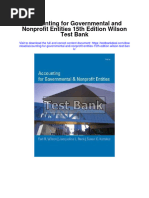 Accounting For Governmental and Nonprofit Entities 15th Edition Wilson Test Bank Full Chapter PDF