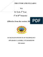 Course Structure Btech First Year