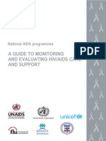 A Guide To Monitoring and Evaluating Hiv/Aids Care and Support