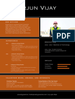 Black and Orange Modern Graphic Designer Creative Resume