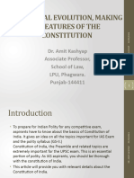 Historical Evolution - Making Features of The Indian Constitution