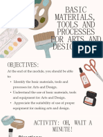 Basic Materials, Tools and Processes For Arts and Design Form