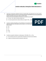 Medicina-química-Exercícios Sobre Geometria Molecular, Interações Intermoleculares e Polaridade-10!05!2019