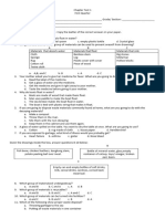 Chapter Test in Science (Ist Quarter)