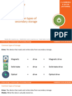 CAMBRIDGE IGCSE (0478-0984) 3.3 Common Types of Secondary Storage