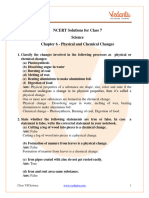 NCERT Solutions For Class 7 Science Chapter 6 - Physical and Chemical Changes - .