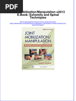 EBOOK Joint Mobilization Manipulation E Book Extremity and Spinal Techniques Download Full Chapter PDF Kindle