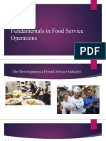 Fundamentals in Food Service Operations