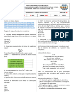 9º Ano - Atividade - Átomos - Elementos Químicos - Tabela Periódica - FCL