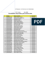 Candidatos Apurados para Entrevista