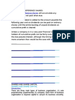 Preference Shares: Shares and Share Capital