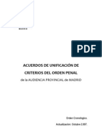 448 Acuerdo de Unificacion de Criterios en El Orden Penal Audiencia Provincial de Madrid