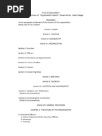 Constitution and by Laws Format