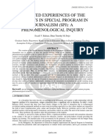 The Lived Experiences of The Special Program in Journalism SPJ Students A Phenomenological Inquiry Ijariie21354