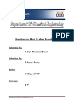 Simultaneous Heat & Mass Transfer Lab: Submitted To