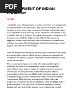 Development of Indian Economy FINAL