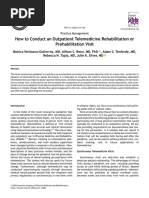 How To Conduct An Outpatient Telemedicine Rehabilitation or Prehabilitation Visit