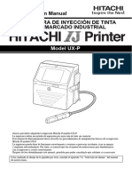 Basic Operation Manual Impresora de Inyección de Tinta para Marcado Industrial. Hitachi Printer. Model Ux-P