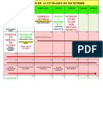 Calendario de Actividades de Diciembre