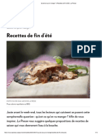 Qu'est-Ce Qu'on Mange - Recettes de Fin D'été - La Presse