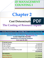 Chapter 2 Cost Determination The Costing of Resource Inputs