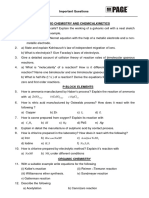 Sr. Chemistry Important Questions - 2023