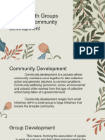 Working With Groups Towards Community Development