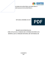 2018 - Edy Karlla - Goreth - Projeto de Intervenção Implantação Da CCIH em Venturosa