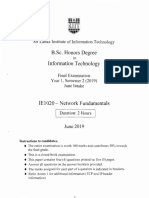 IE1020 - Network Fundamentals 2019 June