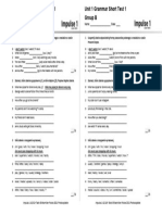 Unit 1 Grammar Short Test 1 A+B