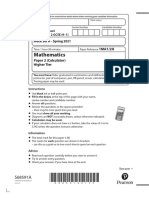 Edexcel Past Paper Maths Cal