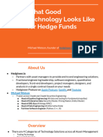 Hedge Fund Technology Platform