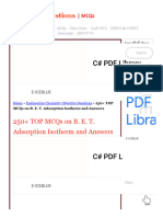 250+ TOP MCQs On B. E. T. Adsorption Isotherm and Answers 2023