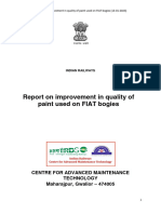 REPORT On Improvement in Quality of Paint Used On FIAT Bogies Final