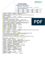 Examen Diagnóstico Ciencias I Biologia