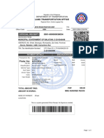 Plate No: 620SEA: Official Receipt