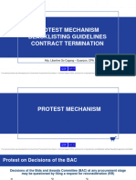 Protest Mechanism Blacklisting Guildelines - Contract Termination