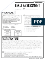 Weekly Assessment: Vocabulary