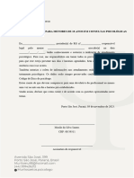 TERMO DE AUTORIZAÇÃO PARA MENORES DE 18 ANOS EM CONSULTAS PSICOLÓGICAS Murilo