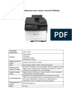 Imprimante Multifonction Laser Couleur Lexmark CX625ade