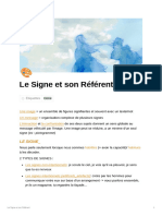 Le Signe Et Son Référent