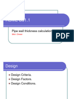 Pipe Wall Thickness Calculation