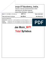 06-08-2020 - SR - LT - All - All INDIA - E-Test Series - Jee Main - MFT-15 - Q. Paper