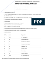 Operation Qualification Protocol For Air Handling Unit & Air Distribution System - Pharmaceutical Guidance