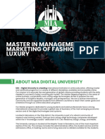 Master in Management and Marketing of Fashion and Luxury