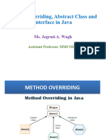 Method Overriding, Abstract Class and Interface in Java